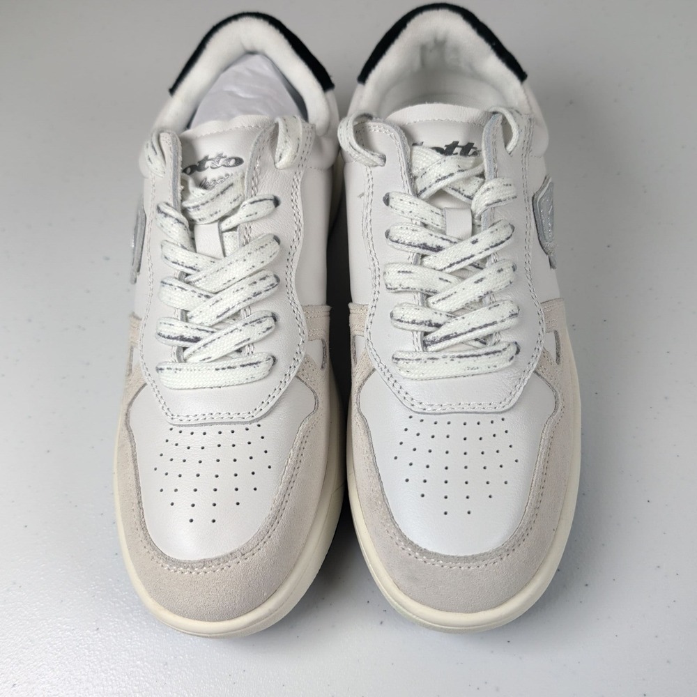 Lotto Leggenda Womens 9.5 Signature Sneakers White Suede Retro Court Streetwear - Picture 3 of 7